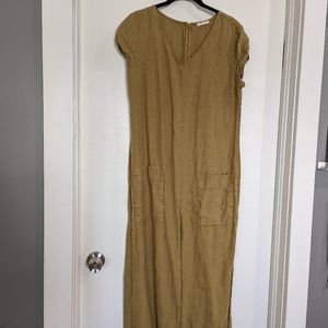 Green Suunday Linen Jumpsuit
